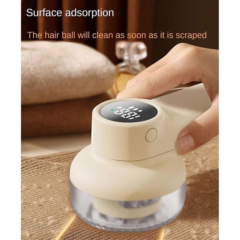 Professional Rechargeable Fabric Shaver with Digital Display,enhanced 6-leaf Blades for Lint Remova