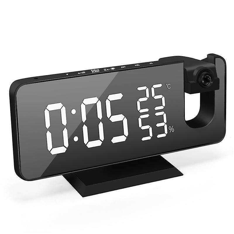 Projection Alarm Clock, Digital Alarm Clock with Projection, Radio Alarm Clock with Usb Charging Con