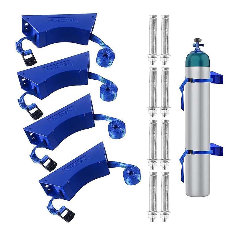Propane Tank Rack Propane Tank Mount Cylinder Bracket ABS Cylinder with Screws and Safety Chain Sup