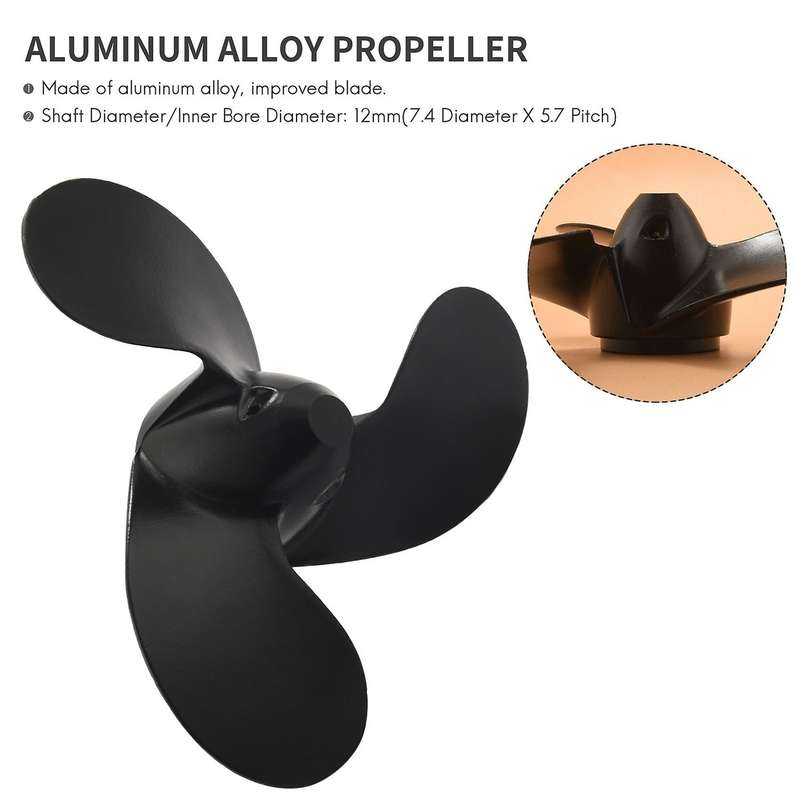 Propeller F6 for Tohatsu 2.5HP 3.5HP / Mercury 3.3HP 48-815084A02/Evinrude OMC 0766539 309-64107-0
