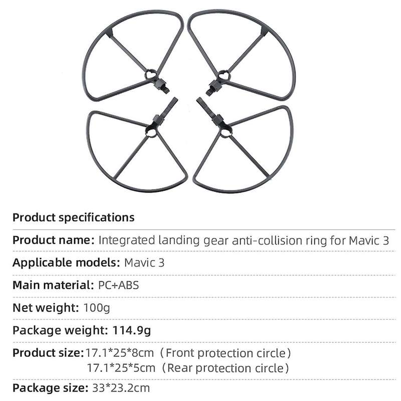 Propeller Protector Guard for 3 Blade Props Wing Fan Cover Quick Release Bumper Protective Spare Par