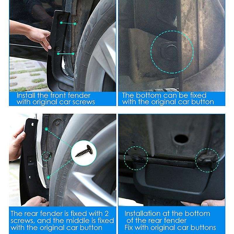 Protect the Car Mud Flaps Set Car Mud Flap Front Rear Mudguard Splash Guards for 2005-2008
