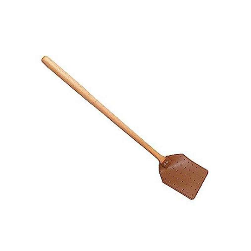 Pu Leather Fly Swatter Heavy Duty Manual Fly Swatter with Wood Handle,durable Leather Fly Swatter F