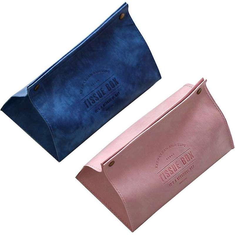 Pu Leather Tissue Box, 2 Pieces Tissue Box Bag, Nordic Style Tissue Box / Living Room / Kitchen