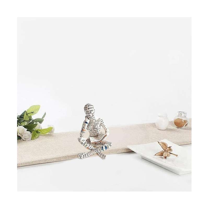 Pulp Reading Figurine Resin, Statue Sculpture Modern Decoration On Shelf for Living Room Office Bed