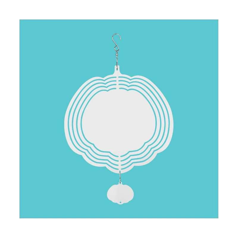 Pumpkin Shape Dimensional Rotating Wind Chime Garden Decoration Sublimation Blank Double-sided Diy