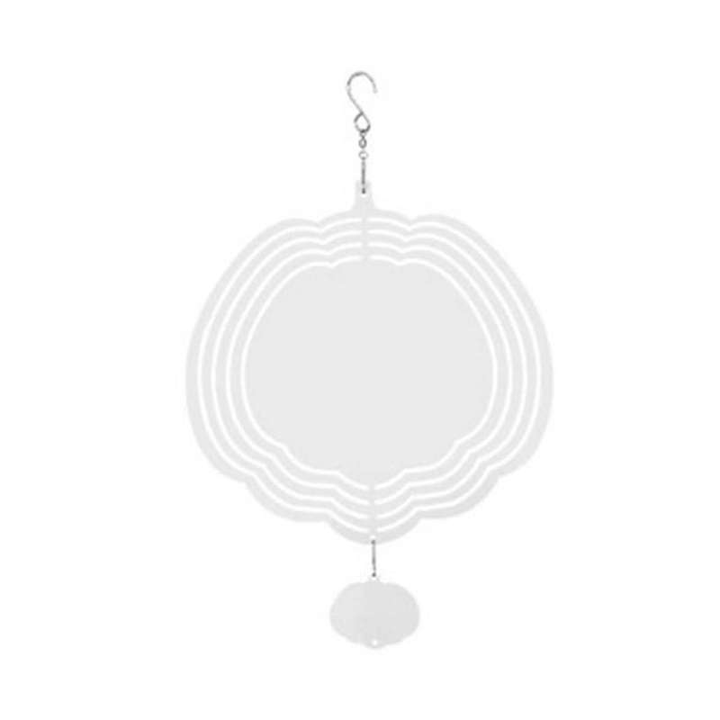 Pumpkin Shape Dimensional Rotating Wind Chime Garden Decoration Sublimation Blank Double-sided Diy