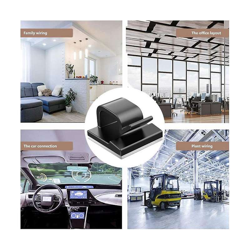 Punch-free Wire Manager Wall Stickers Seamless Fixed Self-adhesive Buckle Network Cable Desktop Wir