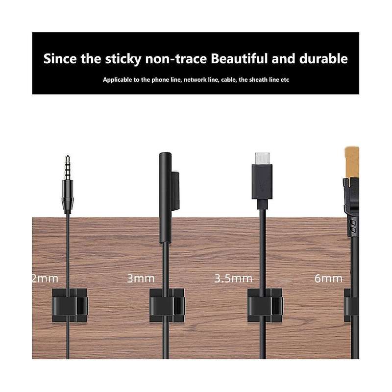 Punch-free Wire Manager Wall Stickers Seamless Fixed Self-adhesive Buckle Network Cable Desktop Wir