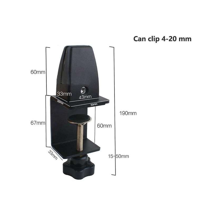 Punch-free Aluminum Alloy Screen Clip Desktop Glass Fixed Clip Wooden Board Clip Desk Partition Cli