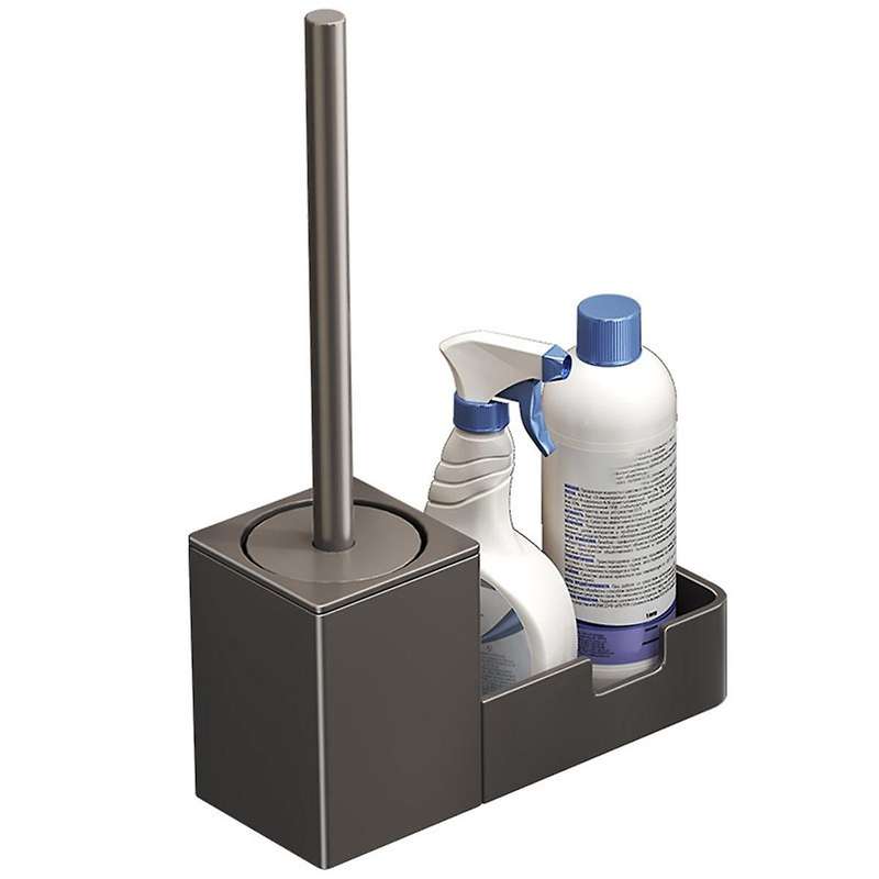 Punch-Free Toilet Brush Holder, with Shelf, Household Toilet Brush without Dead Corners, Bathroom