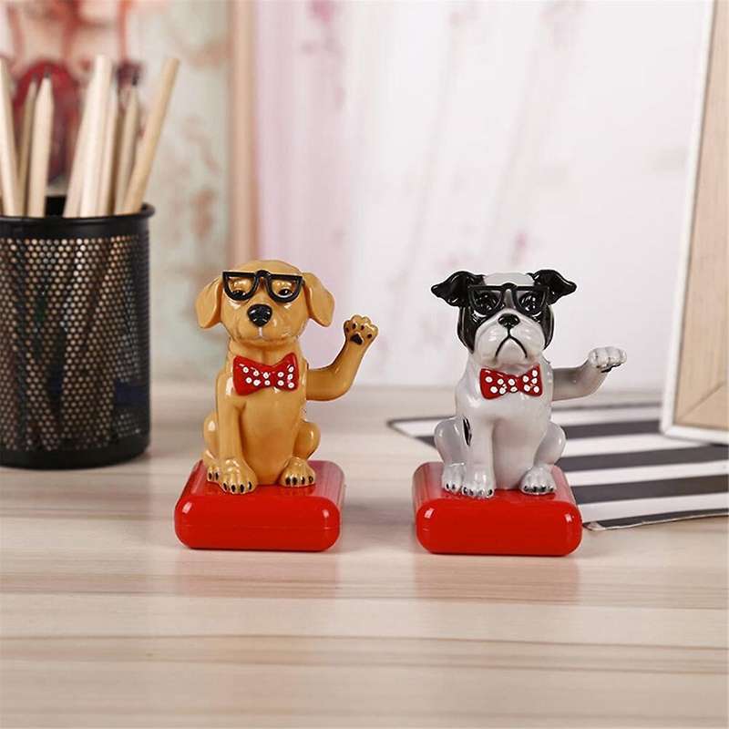 Puppy Doll Car Dashboard Ornaments, Solar Dancing Toy Shaking Puppy Dashboard Ornament for Car Offic