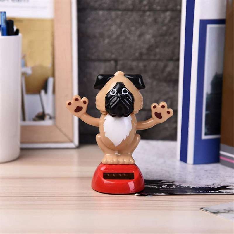 Puppy Doll Car Dashboard Ornaments, Solar Dancing Toy Shaking Puppy Dashboard Ornament for Car Offic