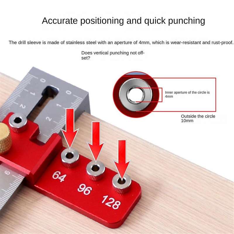 Punching Locator Set Aluminum Alloy Chest Of Drawers Door Handle Installation Auxiliary Tool Woodwor
