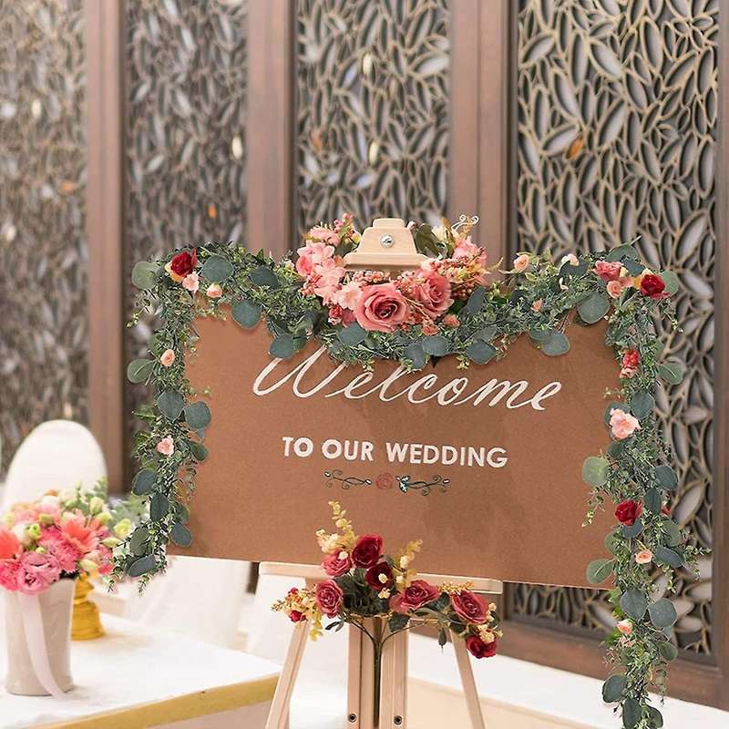 2 Pack 5.5ft Artificial Eucalyptus Garland Spring Garland