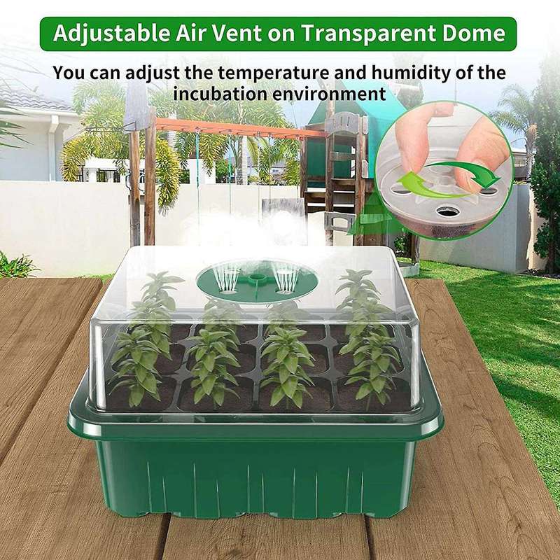 10 Pack Reusable Seed Starter Tray, 120 Cellsseed Starter Kit