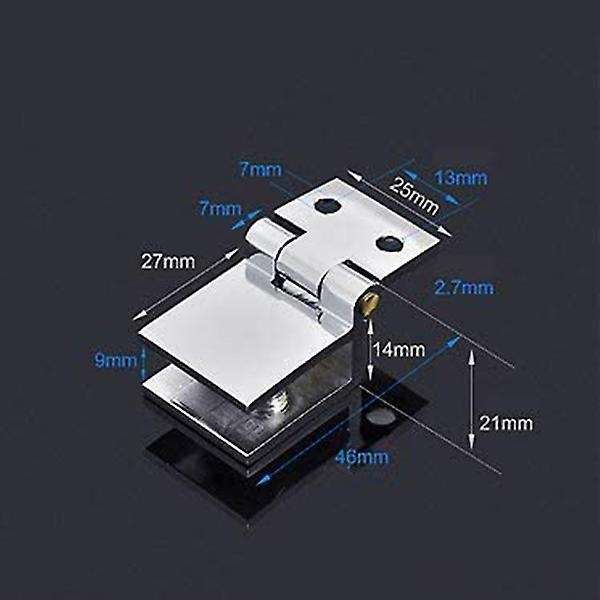Set Of 8 Glass Door Hinges, 5mm-8mm for Cabinet Cupboard Glass Door