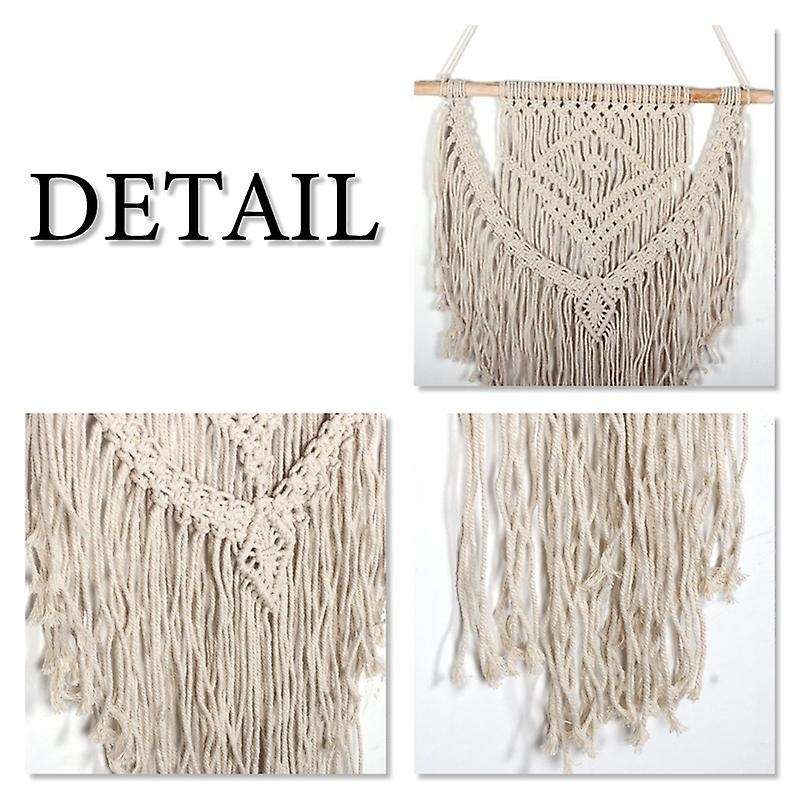 Macrame Wall Hanging Hand Woven Tapestry - Boho Backdrop Decoration