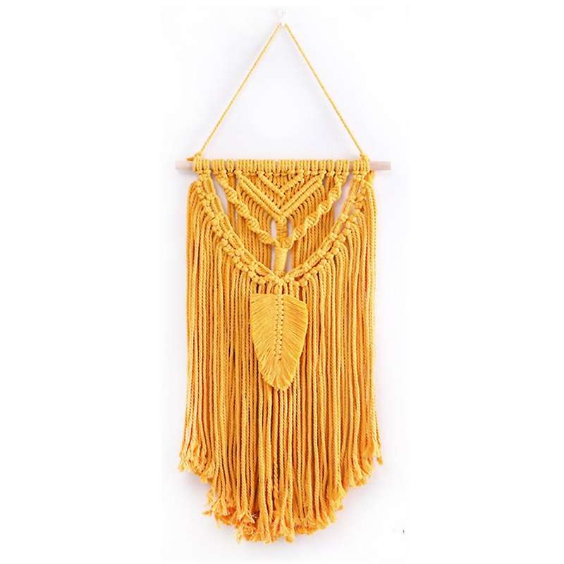 Tapestry Wall Background Living Room Decoration Hand-woven (yellow)