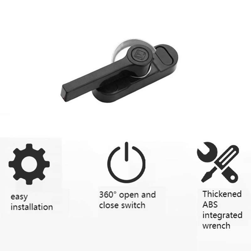 Sliding Door and Window Sash Safety Lock Type Two-way Lock, (black)