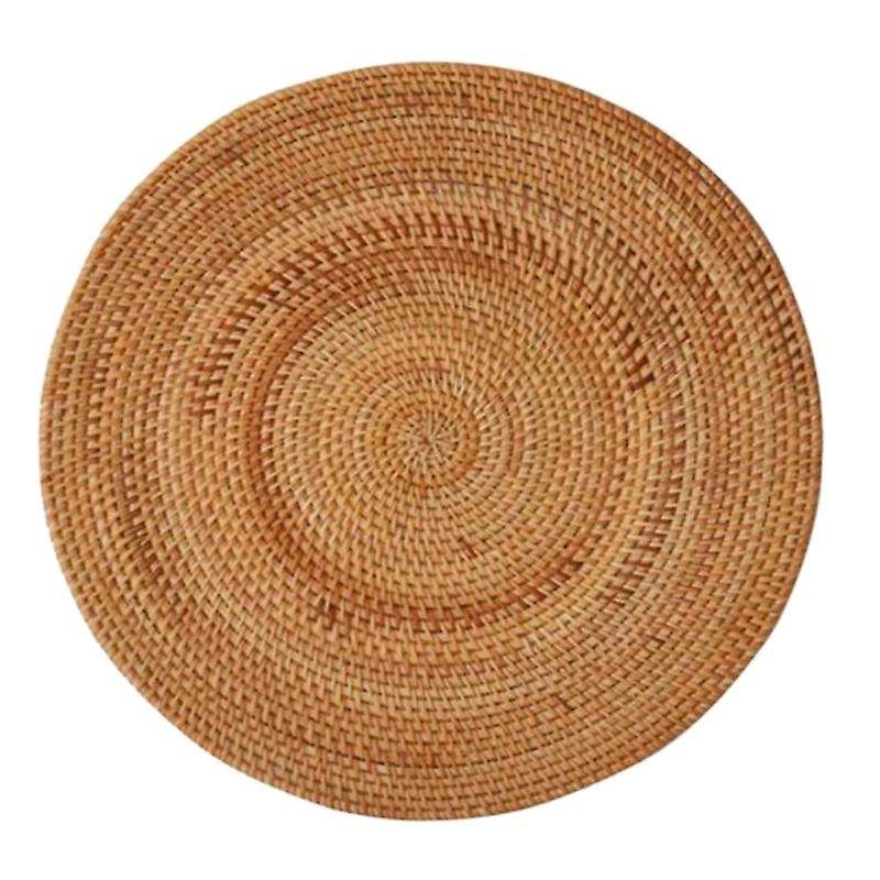 Rattan Woven Placemats,round Mats,non Slip Heat Resistant Place Mat