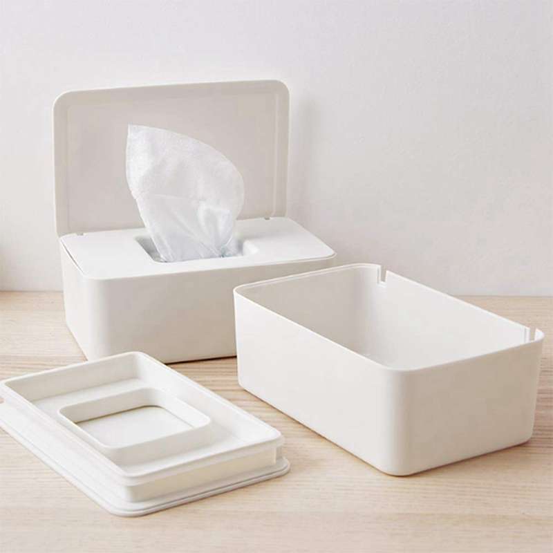 2x Diaper Wipes Dispenser Tissue Case Keeps Wipes Container with Lid