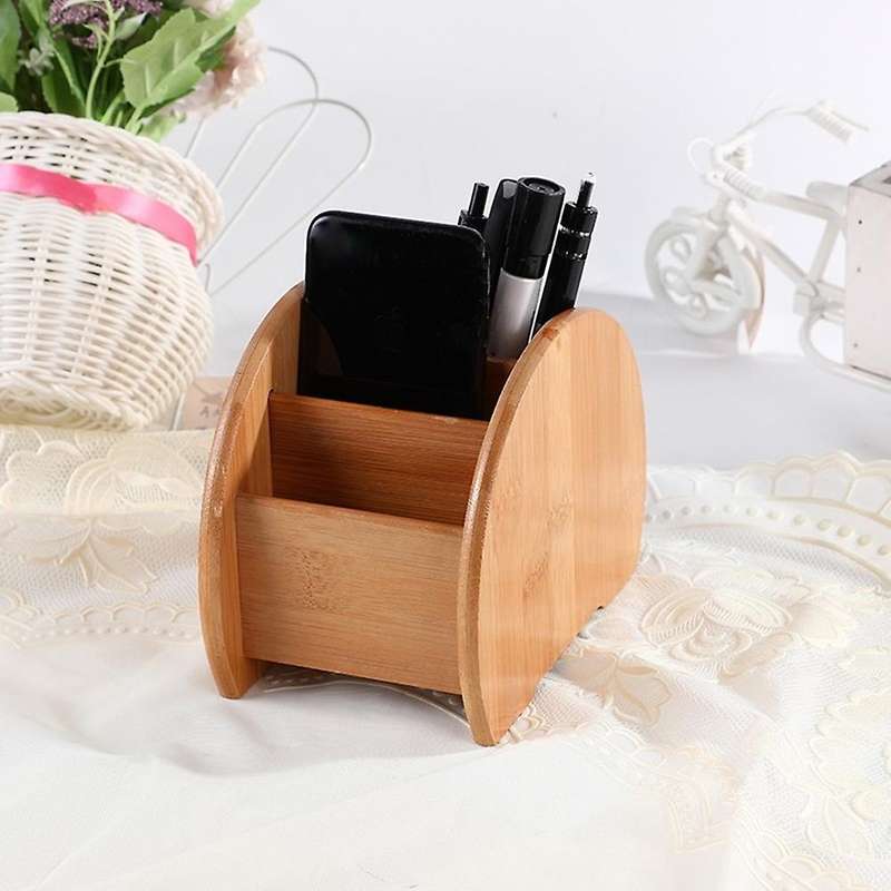 Mobile Phone Storage Box Bamboo Storage Box Desktop Cosmetics Rack