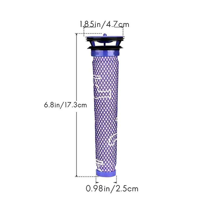 Roller Brush End Cap Hepa Filters for Dyson V6 Dc59 Dc62 Sv03,225mm
