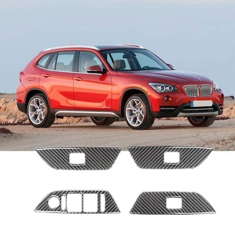 Window Lift Switch Button Trim Cover Carbon Fiber for Bmw- X1 E84