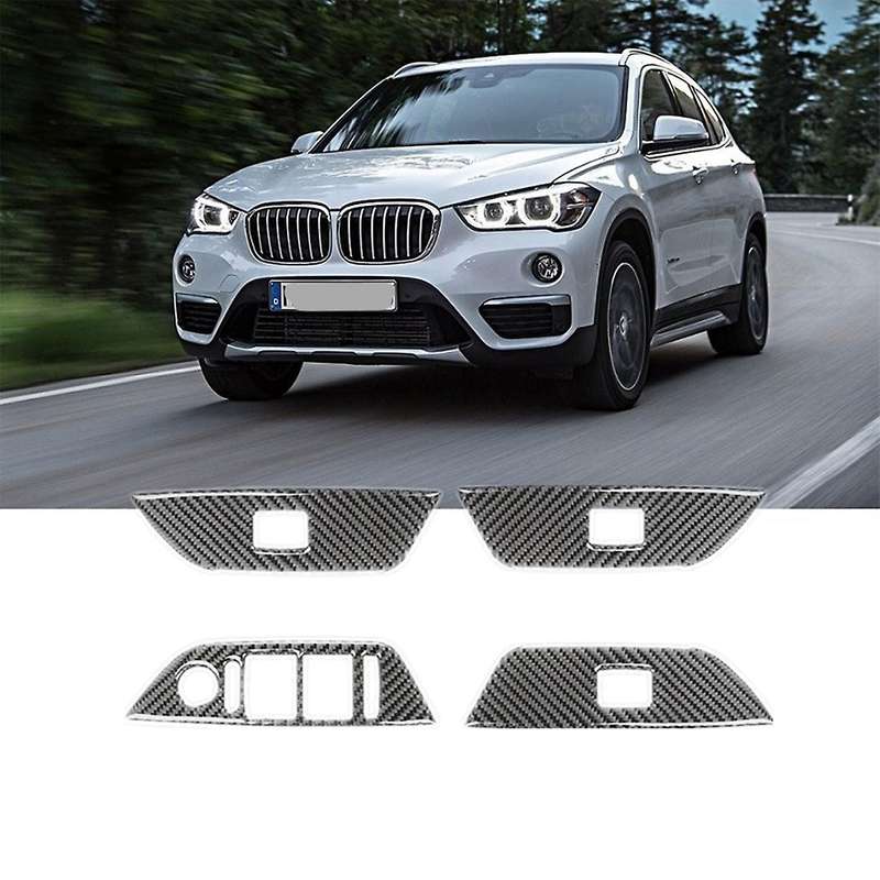 Window Lift Switch Button Trim Cover Carbon Fiber for Bmw- X1 E84