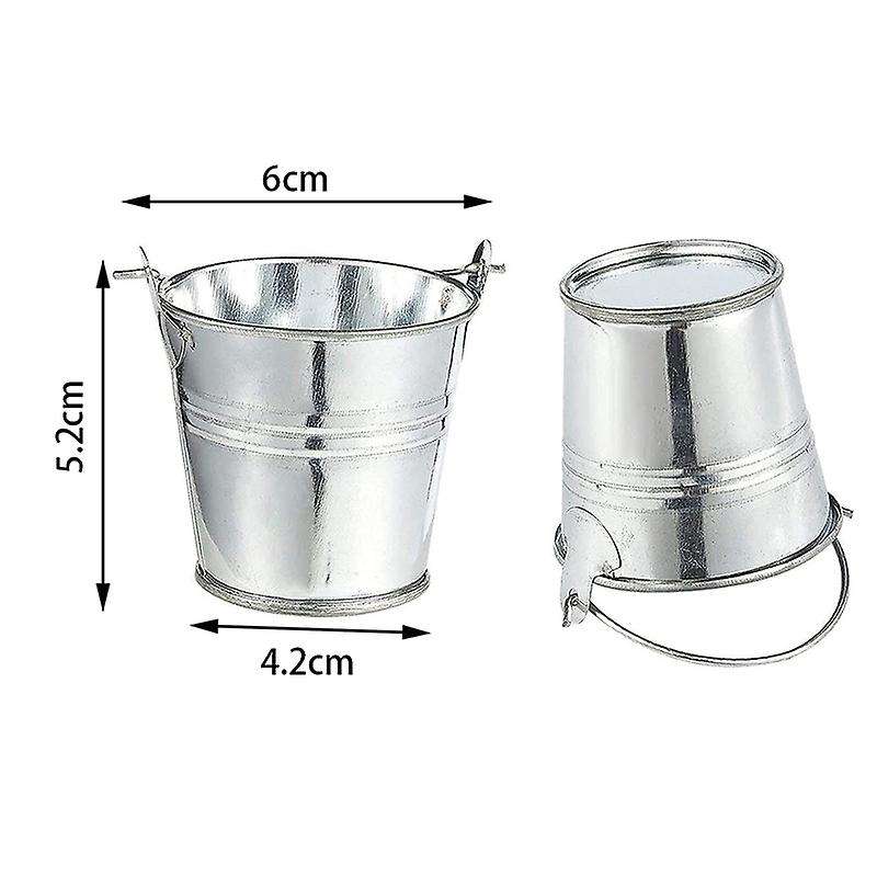 20pcs Mini Metal Bucket Portable Flower Pot Vases Planters Lovely