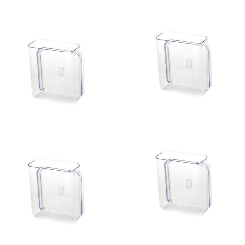 4pcs Wall-mounted Transparent Storage Rack Remote Control Storage
