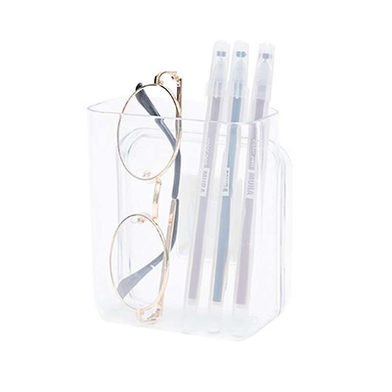 4pcs Wall-mounted Transparent Storage Rack Remote Control Storage