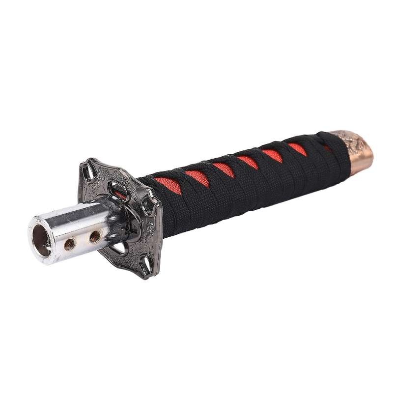 Universal Samurai Sword Knob Shifter Katana Metal Black+red 15cm