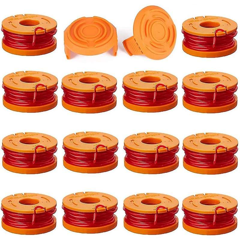 16 Pack Trimmer Line for Worx Wa0010 Wg175 Spools,10ft Refills Parts