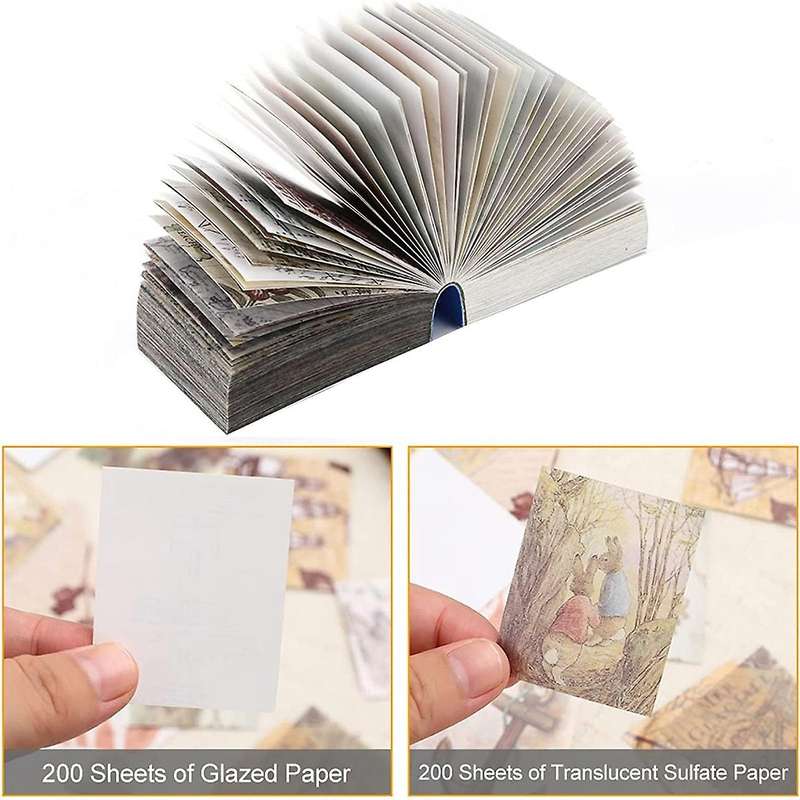 1600 Sheets Mini Vintage Scrapbook Paper,mucha Style,for Junk Journal