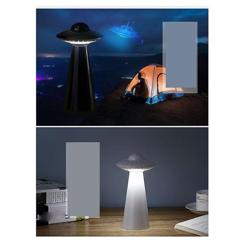 Cartoon Ufo Charging Bedroom Night Light Bar Led Desk Lamp,white