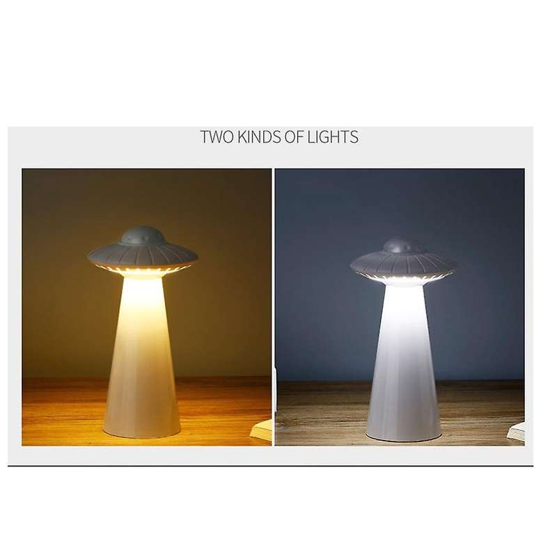 Cartoon Ufo Charging Bedroom Night Light Bar Led Desk Lamp,white