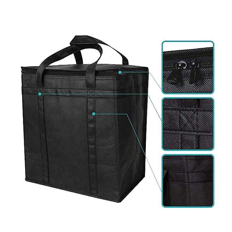 3pack Insulated Reusable Grocery Bag Food with Dual Zipper