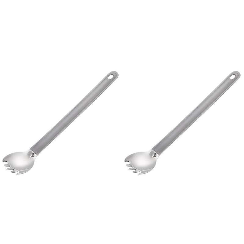 Titanium Long Handle with Bowl Outdoor Camping Cooking Utensils
