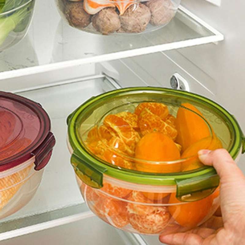 4pcs Sets Plastic Lunch Box Eco-friendly Food Storage Seal Box B
