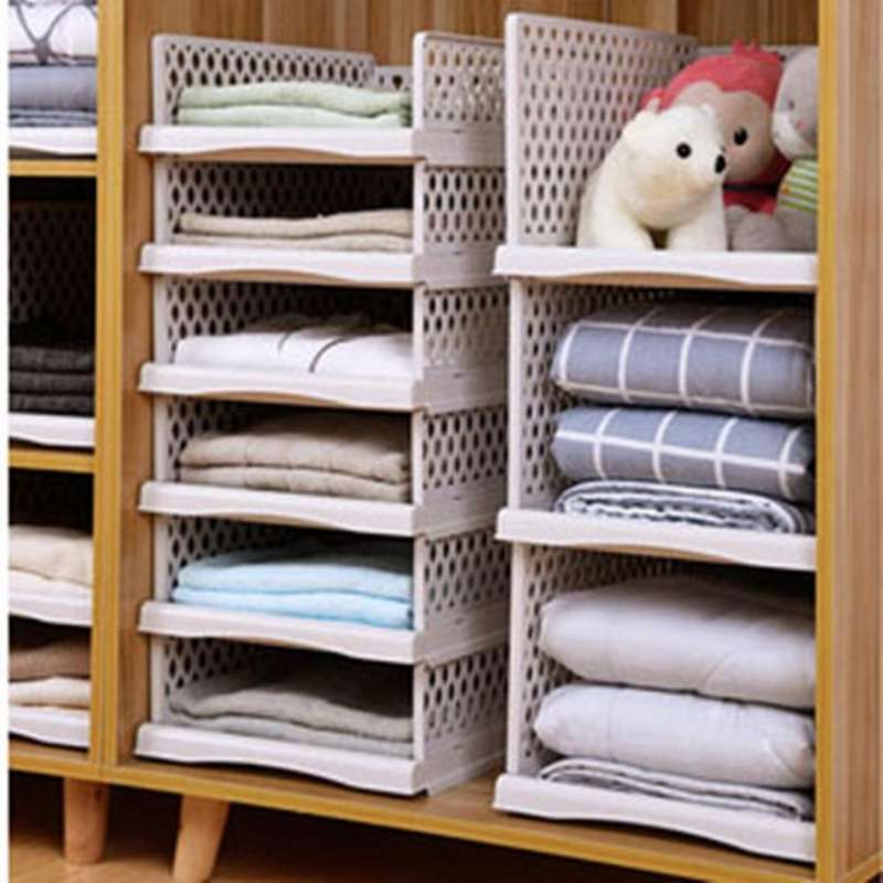Wardrobe Storage Cabinet Layered Shelf Dormitory Rack Storage 1pc-a
