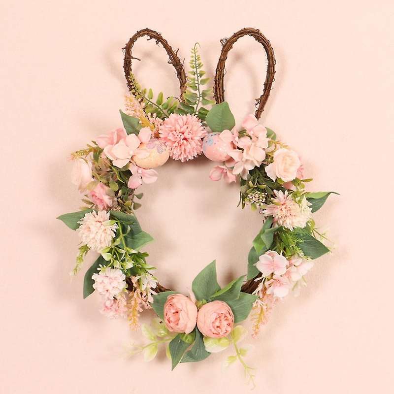 Happy Easter Bunny Garland Home Outdoor Garden Door Wall Decoration