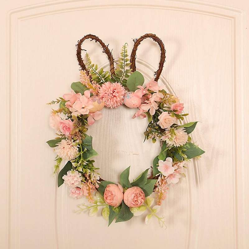 Happy Easter Bunny Garland Home Outdoor Garden Door Wall Decoration