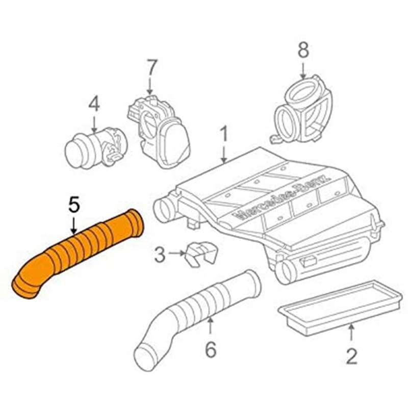 Right Side Air Intake Hose for Mercedes-benz W220 S-class S280 S320