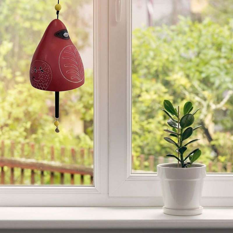 Bird Song Bell Garden Decoration Creative Wind Chime Pendant E