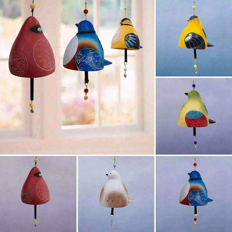 Bird Song Bell Garden Decoration Creative Wind Chime Pendant B