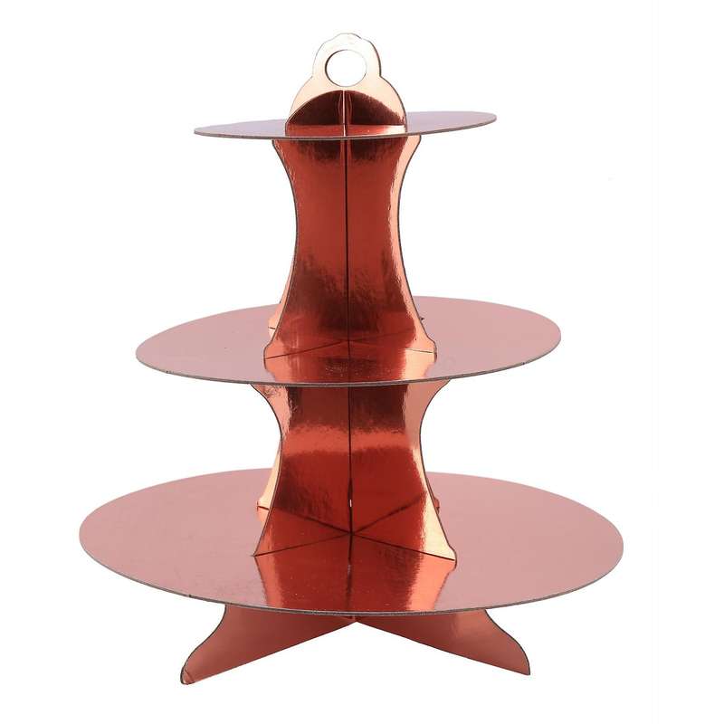 2 Set 3-tier Round Cardboard Cupcake Stand for 24 Cupcakes Perfect
