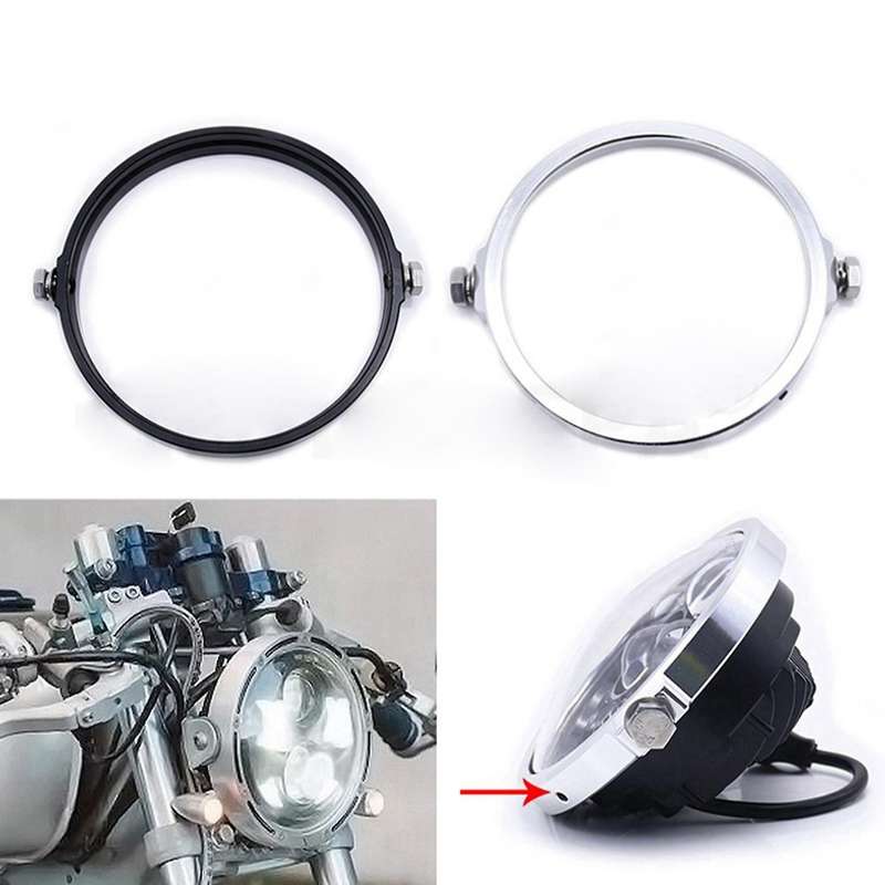 Motorcycles 7 Inch Round Headlight Trim Ring Dirt Bikes Light Ring A