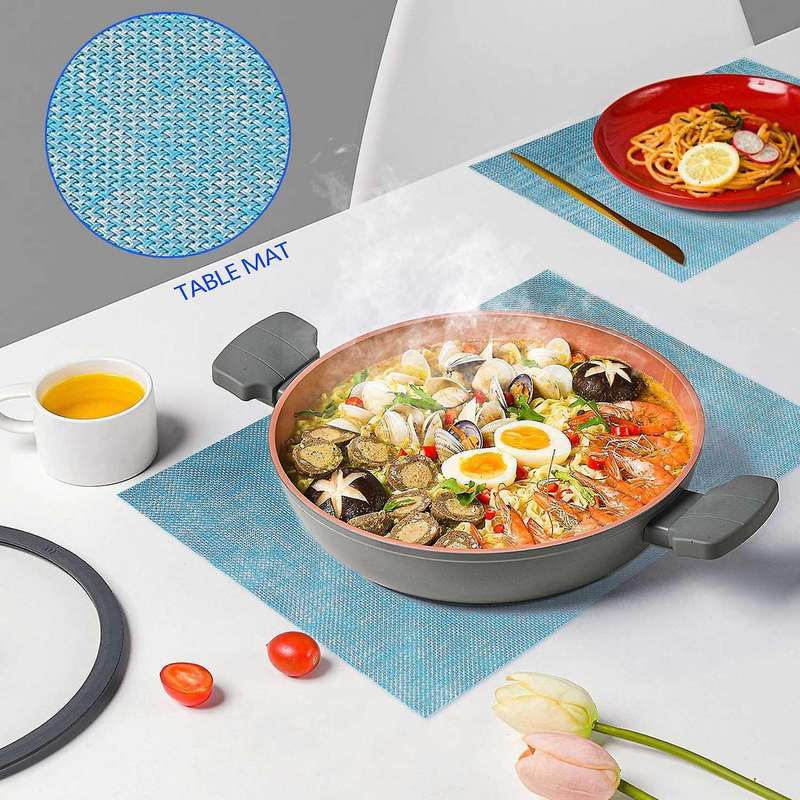 Placemats Place Mat Blue Table Mats Set Of 6 Non Slip Easy to Clean